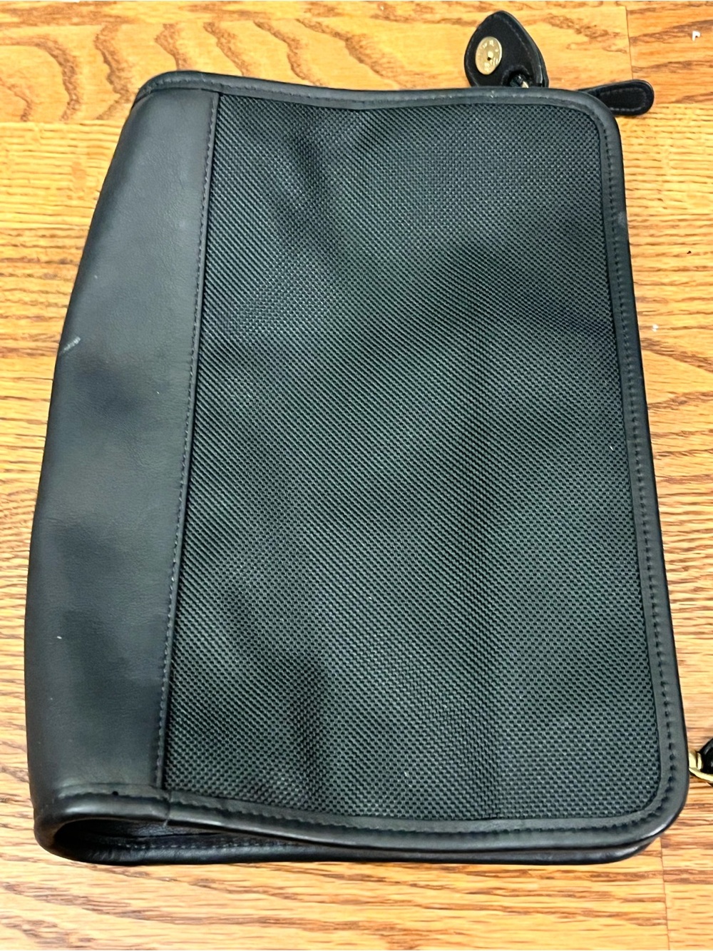 vintage Coach Nylon and Leather Clutch Case (Style #9839) COA
